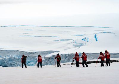 Hikers in Antarctica
