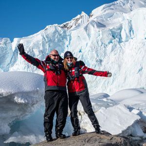 Happy Guests Mountain Antarctica Polar Latitudes