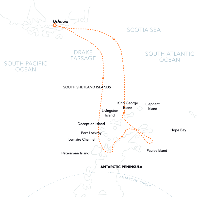 Christmas In Antarctica Route Map