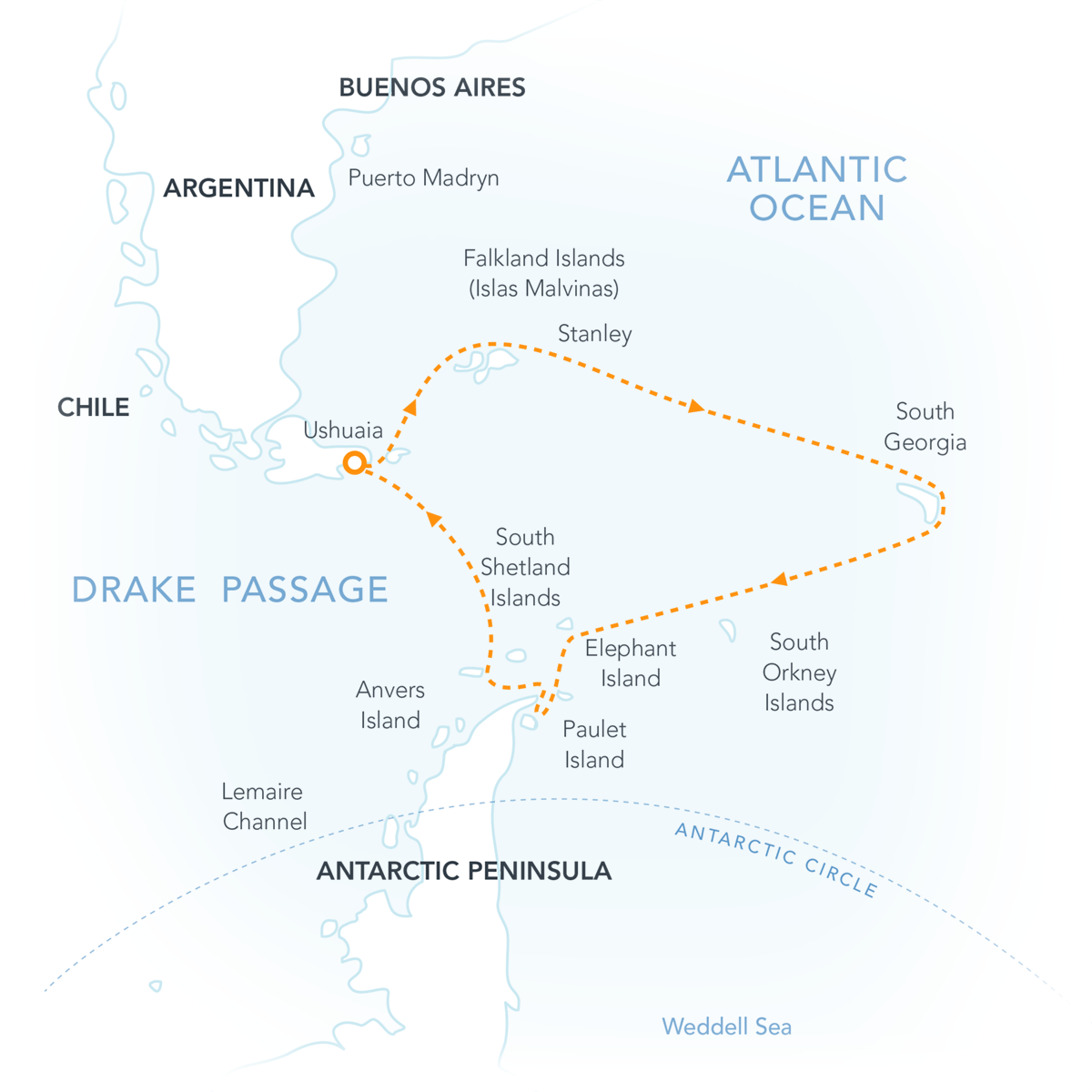 Polar Latitudes FSG Route Map