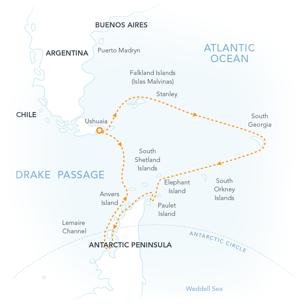 map-fsg-circle Polar Latitudes FSG Route Map