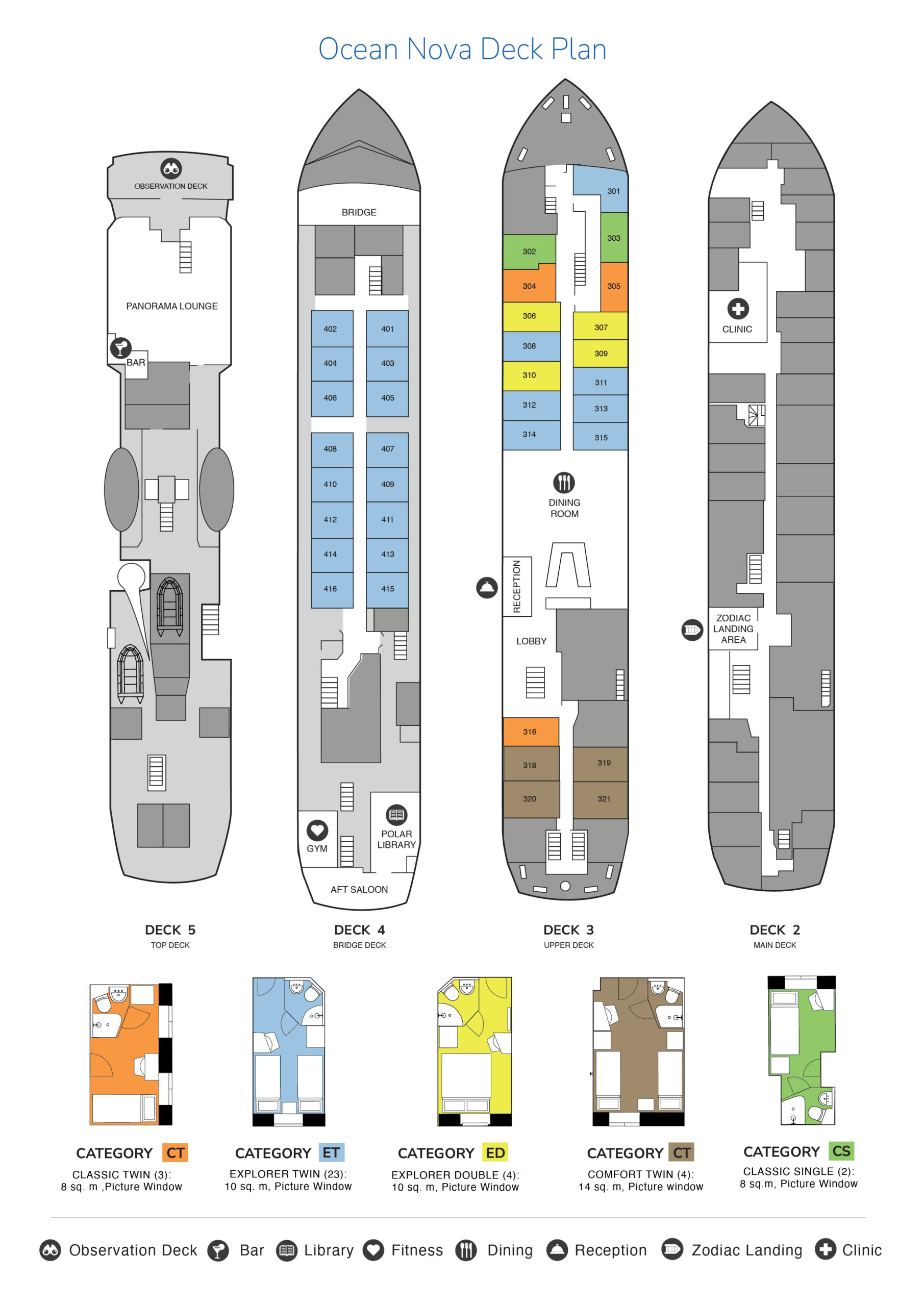 Polar Latitudes MS Seaventure Deck Plan