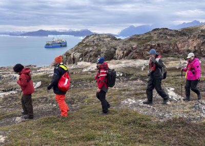 People hiking in Greenland