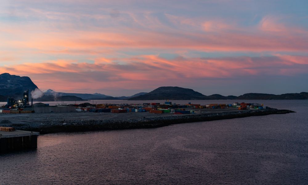 Evening sky above Port of Nuuk.